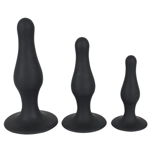 Pro Anal 3er Set Plugs Schwarz