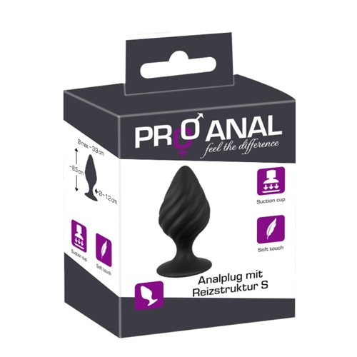 Pro Anal twisted Plug L mit Saugfuß