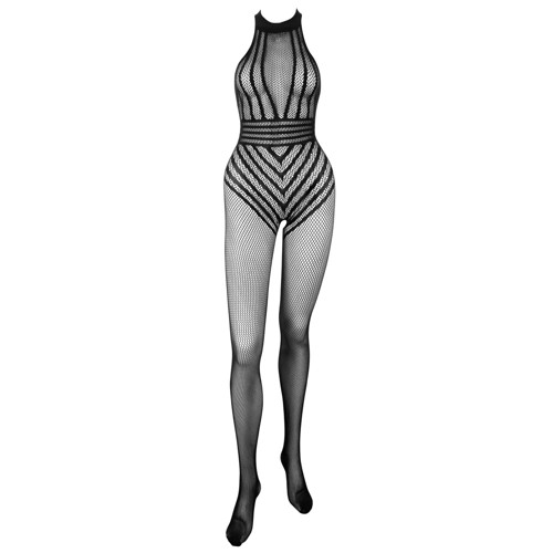 Catsuit ouvert aus weichem Netz S-L