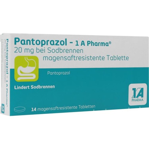 Pantoprazol-1A Pharma 20mg bei Sodbrennen 14 Stück