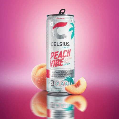 Celsius Fantasy Vibe Energy Drink Peach Vibe 0.5l