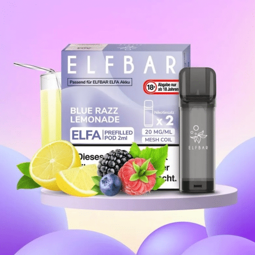 Elf Bar Elfa  Blue Razz Lemonade  Prefilled Liquid Pod  2er Pack