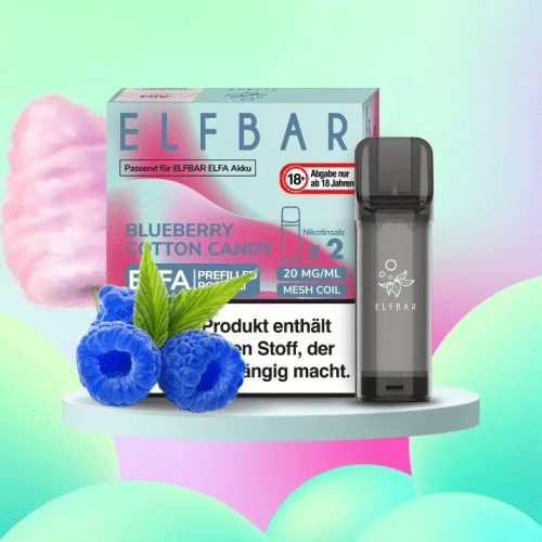 Elf Bar Elfa Blueberry Cotton Candy  Prefilled Liquid Pod  2er
