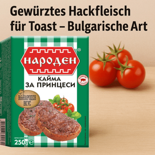 Gewürztes Hackfleisch für Toast Bulgarische Spezialität