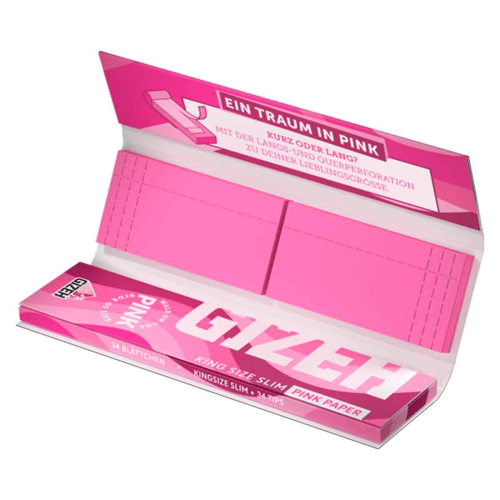 Gizeh All Pink King Size Slim  Tips - Rolling Papers - Pink
