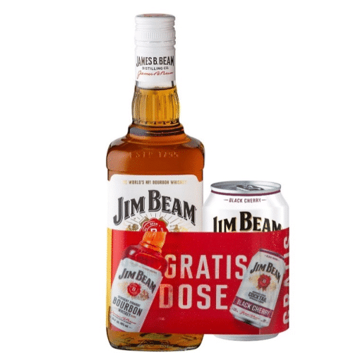 Jim Beam Bourbon 0.7l gratis Dose