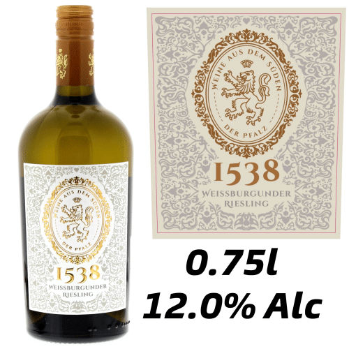 Pfalz 1538 Weißburgunder Riesling Qualitätswein trocken 0,75