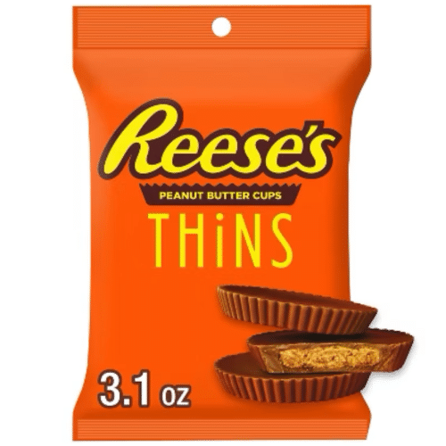 Reeses Milk Chocolate Peanut Butter Cup Thins Peg Bag 87g