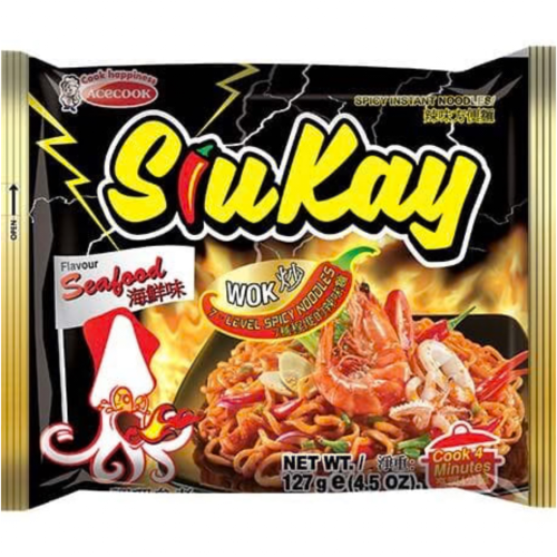 Siukay Instant-Nudeln Scharf & Meeresfrüchte-Aroma (127g)