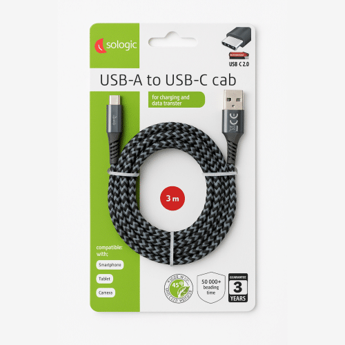Usb A zu Usb C Kabel 3m Extea Lang & Stabil Geflechten