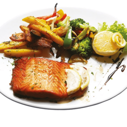 Lachsfilet an Zitronen Sauce