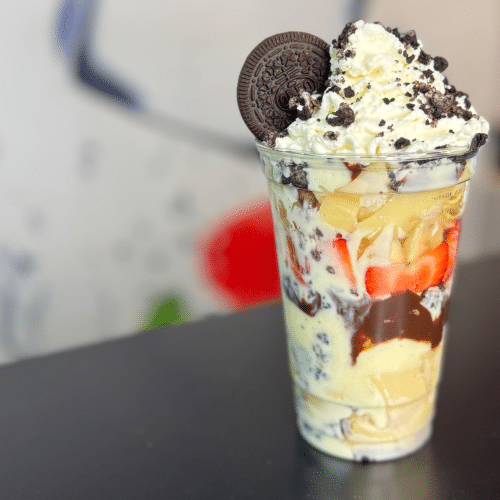 Oreo ice crepe becher