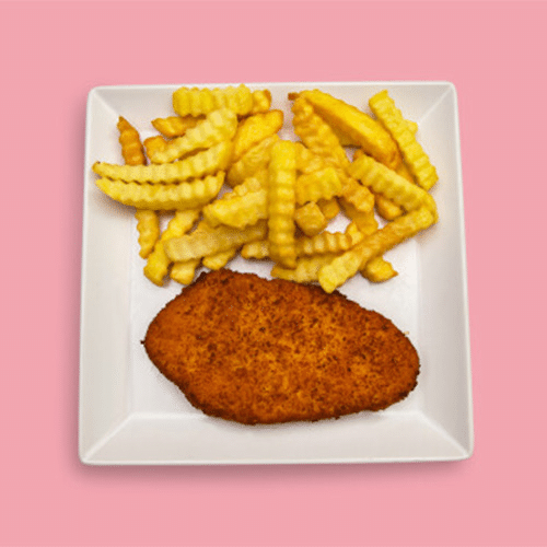 Schnitzel mit Pommes frites