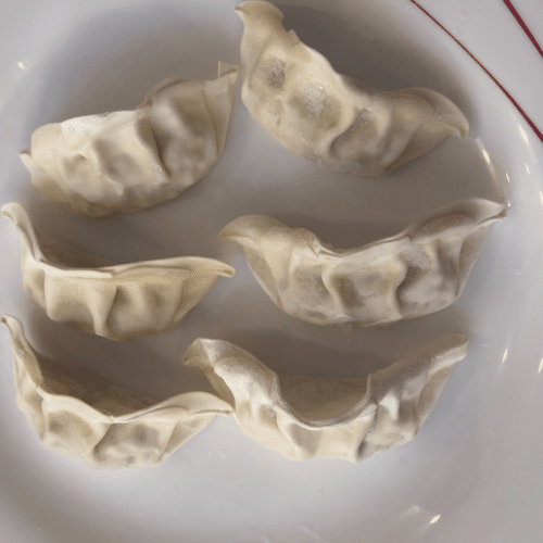 gedämpfte Dumpling/Jiaozi mit Hühnerfleisch 6st.鸡肉蒸饺