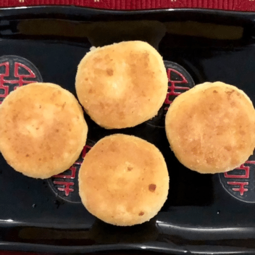 Kürbis Pfannkuchen mini 4 Stück gebraten