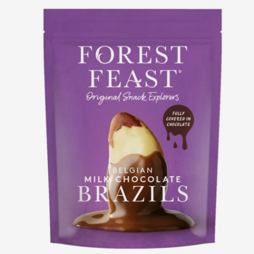 Forest Feast Belgian Milk Chocolate Brazil nuts 120g