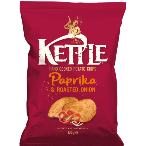 Kettle Chips Paprika & Roasted Onion 130g