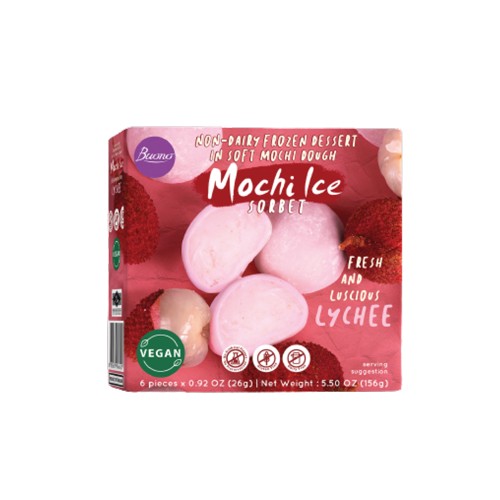 Buono Mochi Vegan Ice Sorbet Lychee 156g