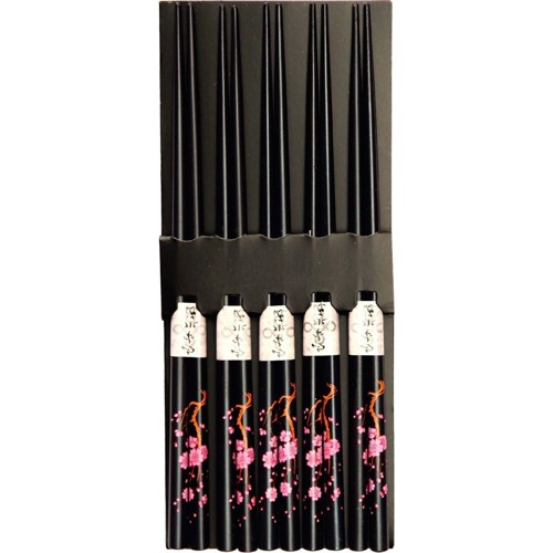 Japanische schwarze Essstäbchen 5 Stk 130g