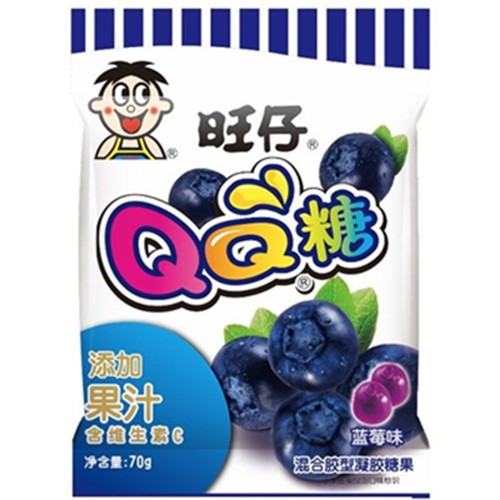 Want Want Gummibonbons mit Blaubeergeschmack 70g