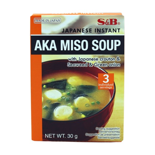 S&B Japanese Instant Misosuppe Aka rot 30g