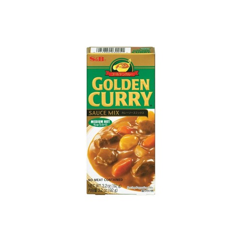 S&B Golden Curry Sauce Mix Medium Hot (Green) 92g