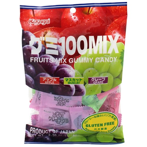 Kasugai Fruchtgummi Mix Traube Apfel Muskat 102g