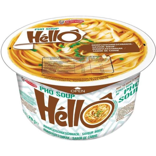 Hello Pho Suppe Reisnudeln mit Rindfleischgeschmack 70g
