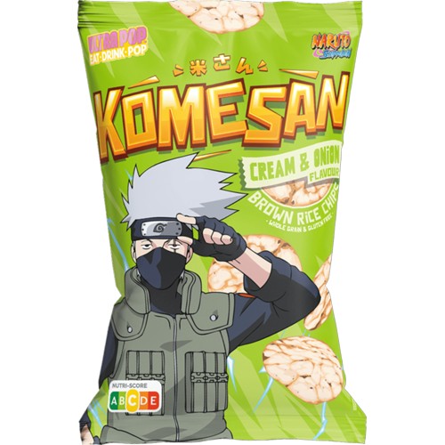 Ultra Pop Komesan Brown Rice Chips Cream & Onion Flavor 60g