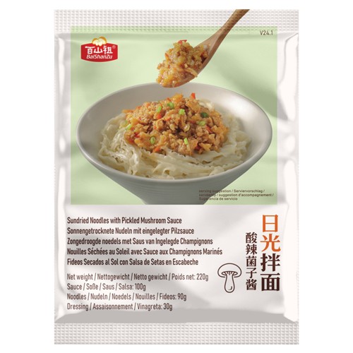 Bai Shan Zu Nudeln eingelegte Pilzsauce 220g