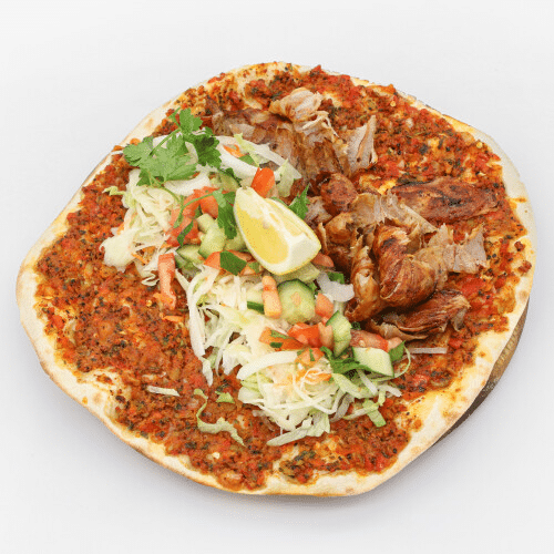 Lahmacun mit Dönerfleisch