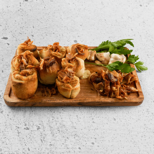 Gefüllte Pizzabrötchen mit Dönerfleisch