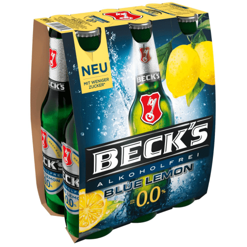 Beck's o,0 Blue Lemon alkoholfrei 0,33l (Mehrweg)