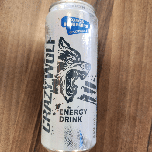 Crazy Wolf Energy Drink Kokos Blaubeere 0.33l Einweg