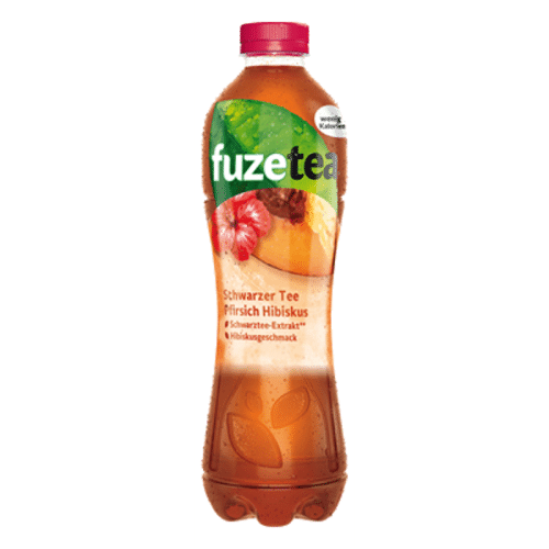 Fuzetea Schwarzer Tee Pfirsich Hibiskus 1,25l (Einweg)