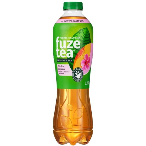 Fuzetea Schwarzer Tee Pfirsich Hibiskus 1,25l (Einweg)