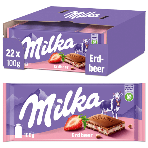 Milka Erdbeer Schokolade 100 g