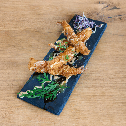 Frittierte Großgarnelen (4 Stück)