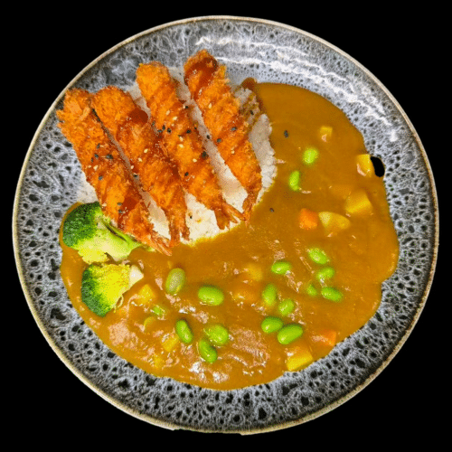 Curry Ebi Tempura Reis