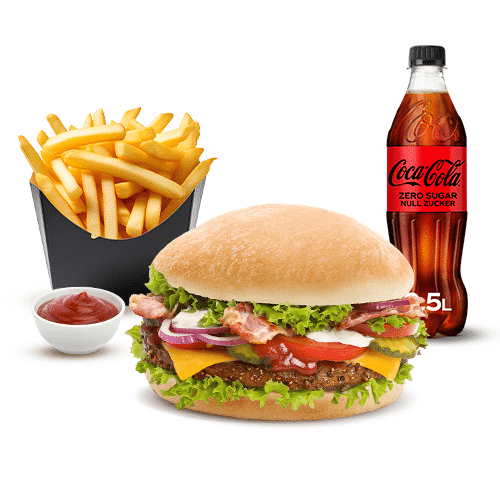 BBQ-Cheese Burger menü