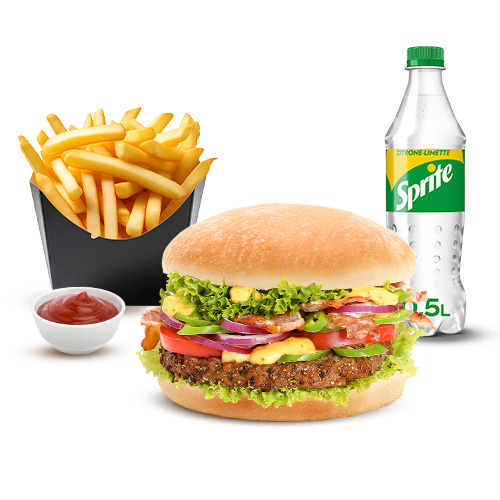 Oldschool Burger menü