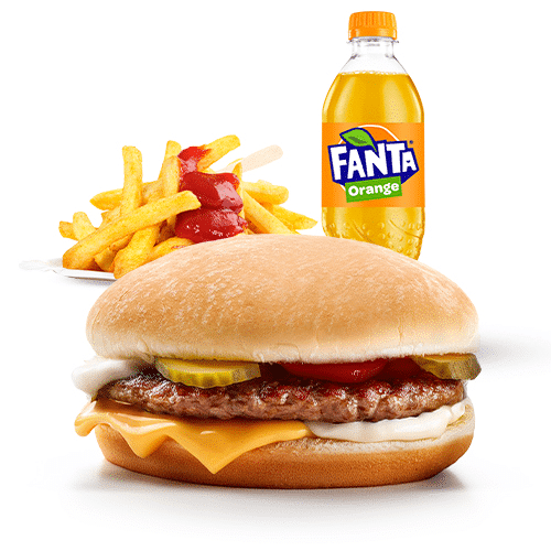 Plain cheeseburger menü