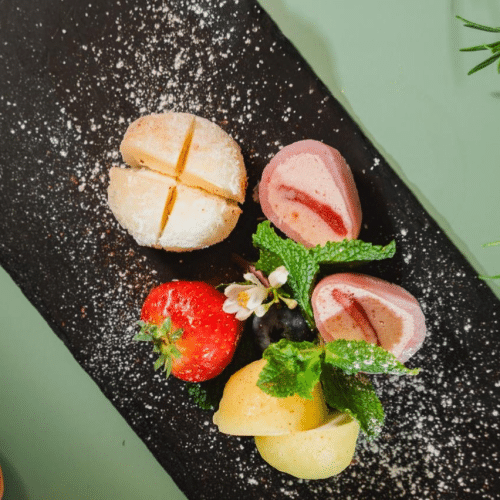 Kokos Mochi Früchte