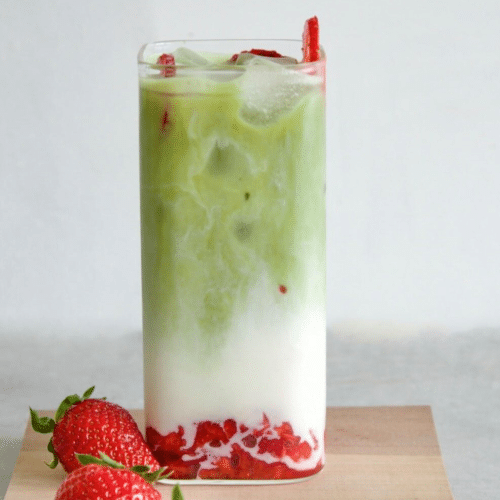 Iced Matcha Strawberry Latte