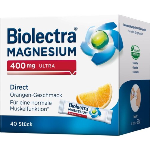 Biolectra Magnesium 400mg Ultra Direct Orange 40 Stück