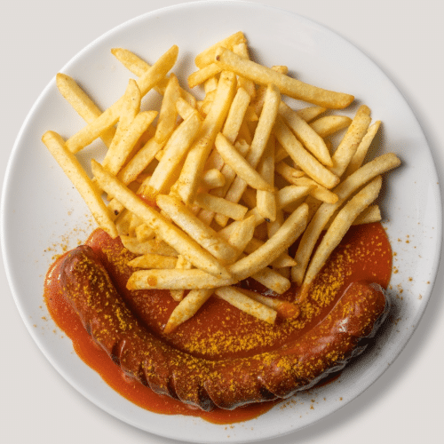 Currywurst mit Pommes