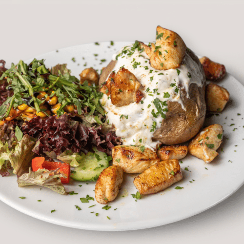 Ofenkartoffel mit Hähnchen