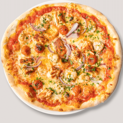 Pizza Garnelen