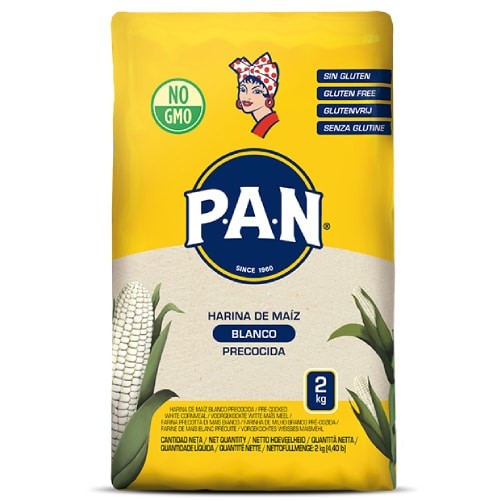 PAN vorgekochtes weißes Maismehl 2000g