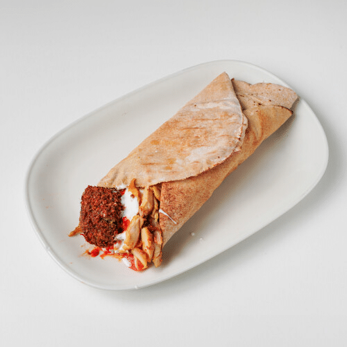 Schawarma-Falafel Sandwich